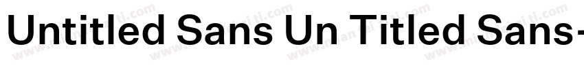 Untitled Sans Un Titled Sans字体转换